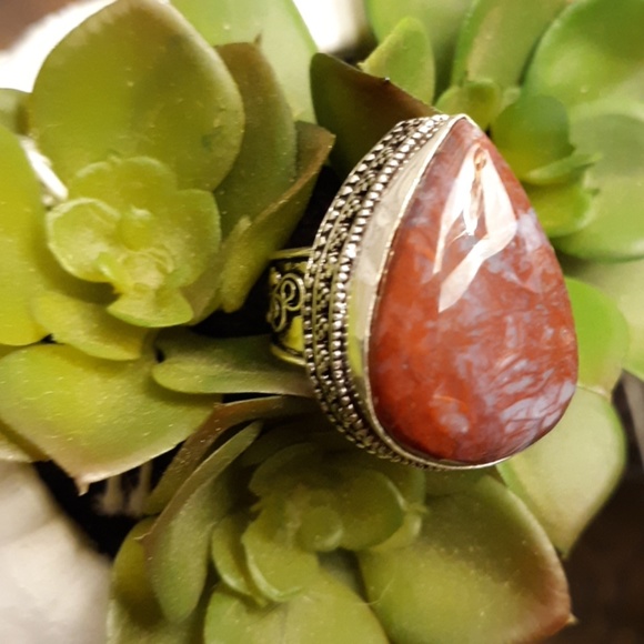 New Rhodochrosite 925 Silver Ring. - Picture 1 of 8